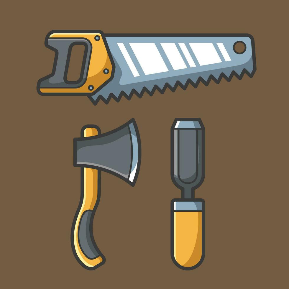 Carpentry tools vector design art for house woodworking and construction