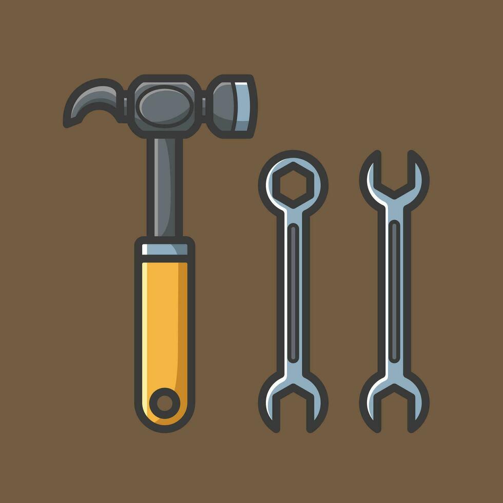 Carpentry tools vector design art for house woodworking and construction