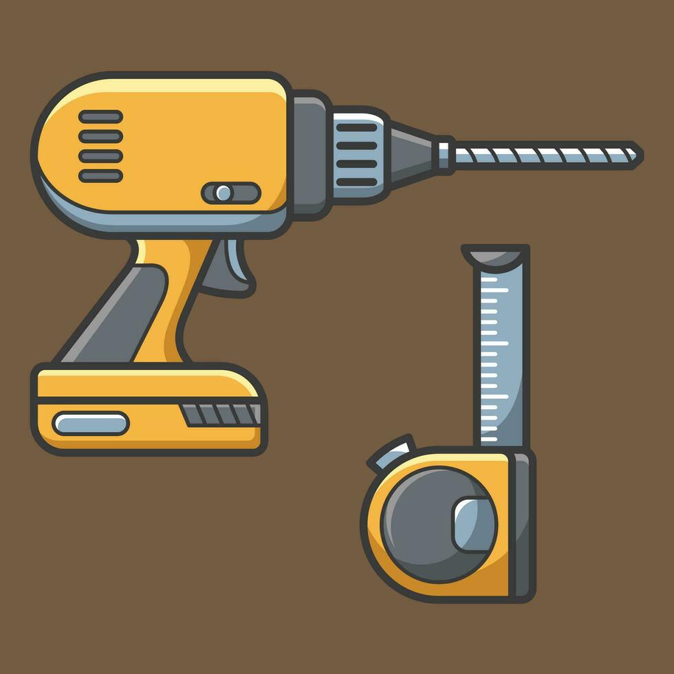 Carpentry tools vector design art for house woodworking and construction