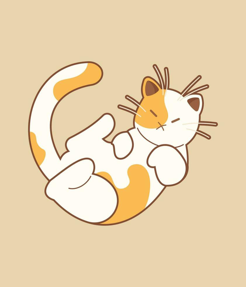 Cute cat vector icon art. simple cartoon doodle cat icon arts