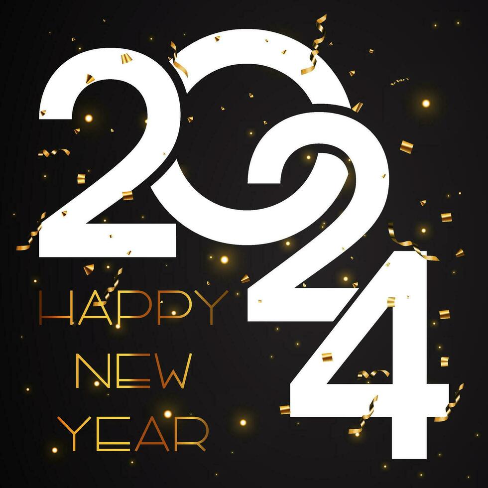 Happy new year 2024 background vector