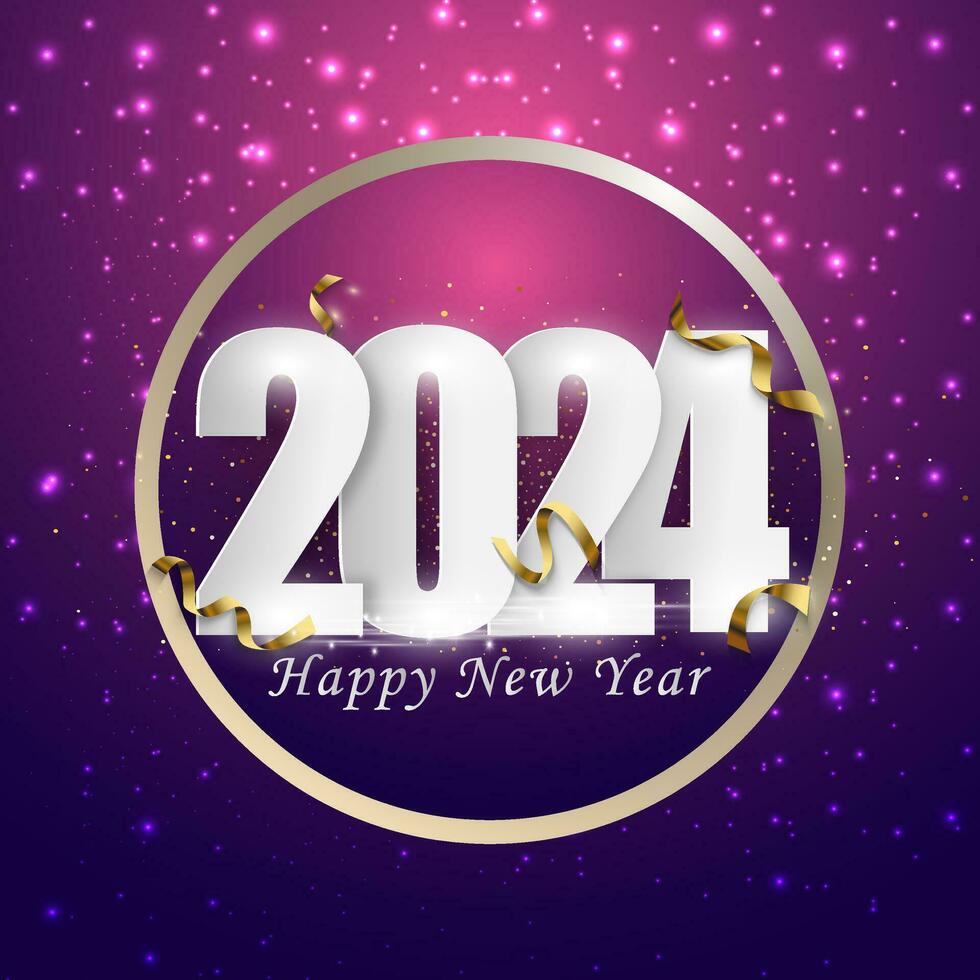 Happy new year 2024 background vector