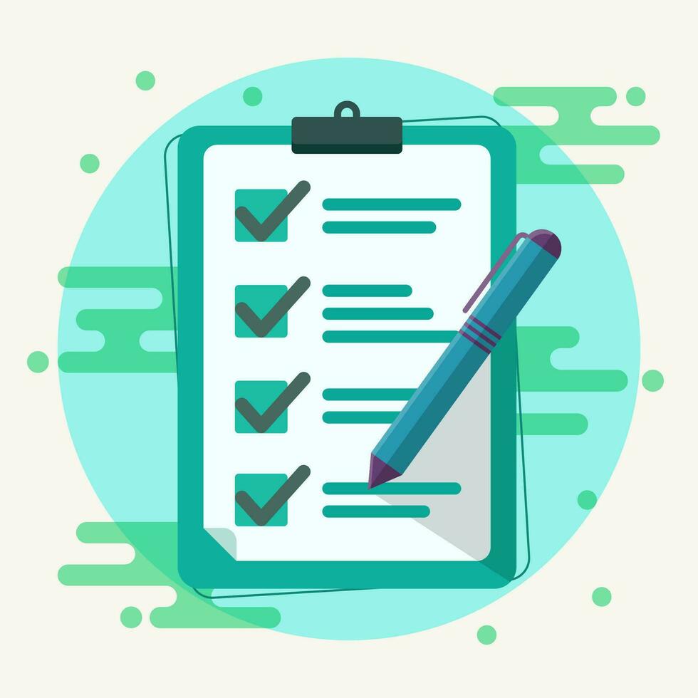 check list document with pen icon vector