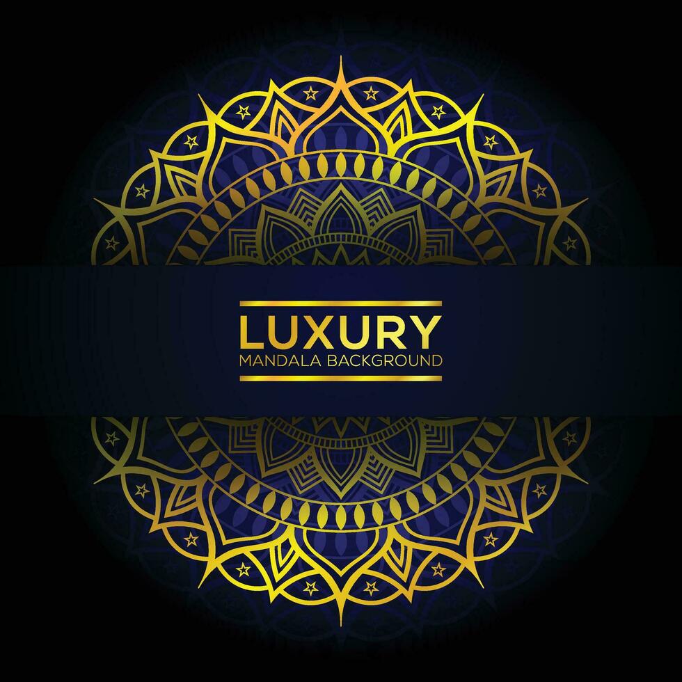 Luxury-style golden mandala background vector design