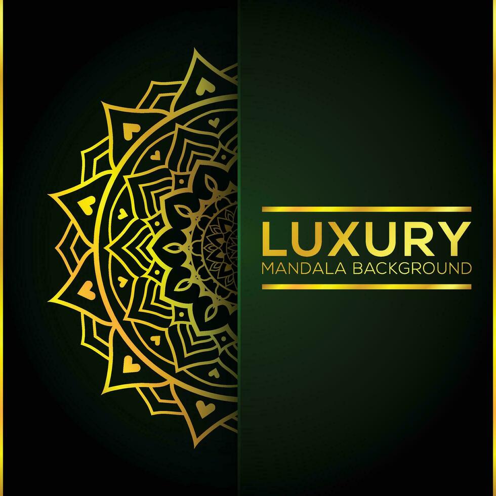 Luxury-style golden mandala background vector design