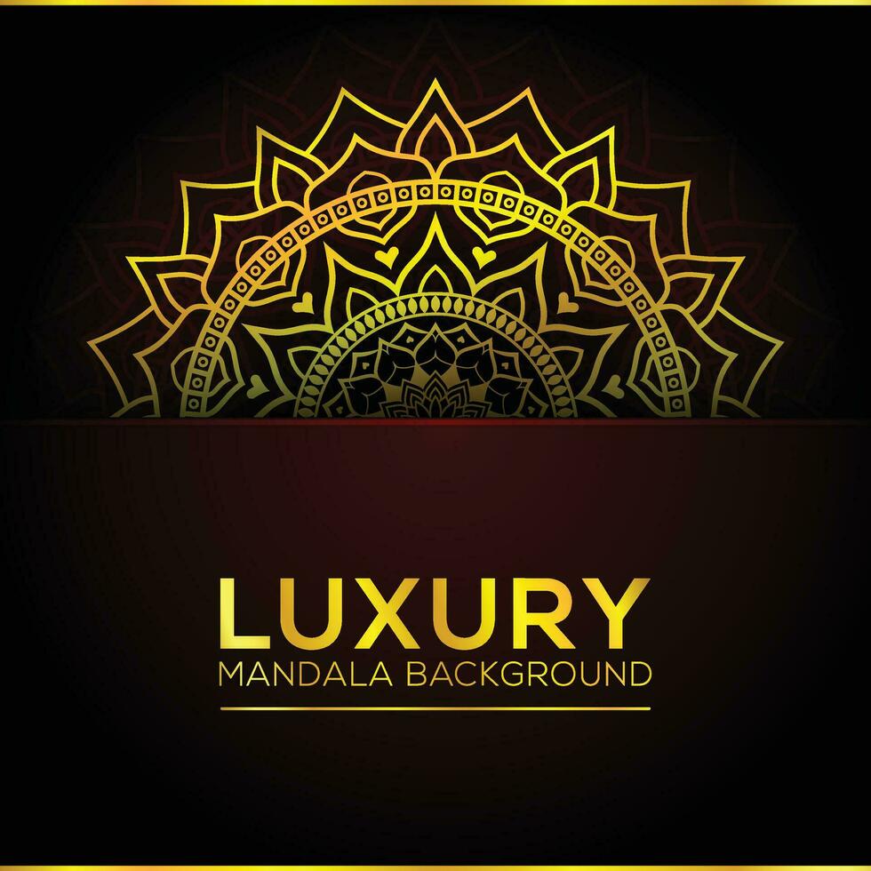 Luxury-style golden mandala background vector design