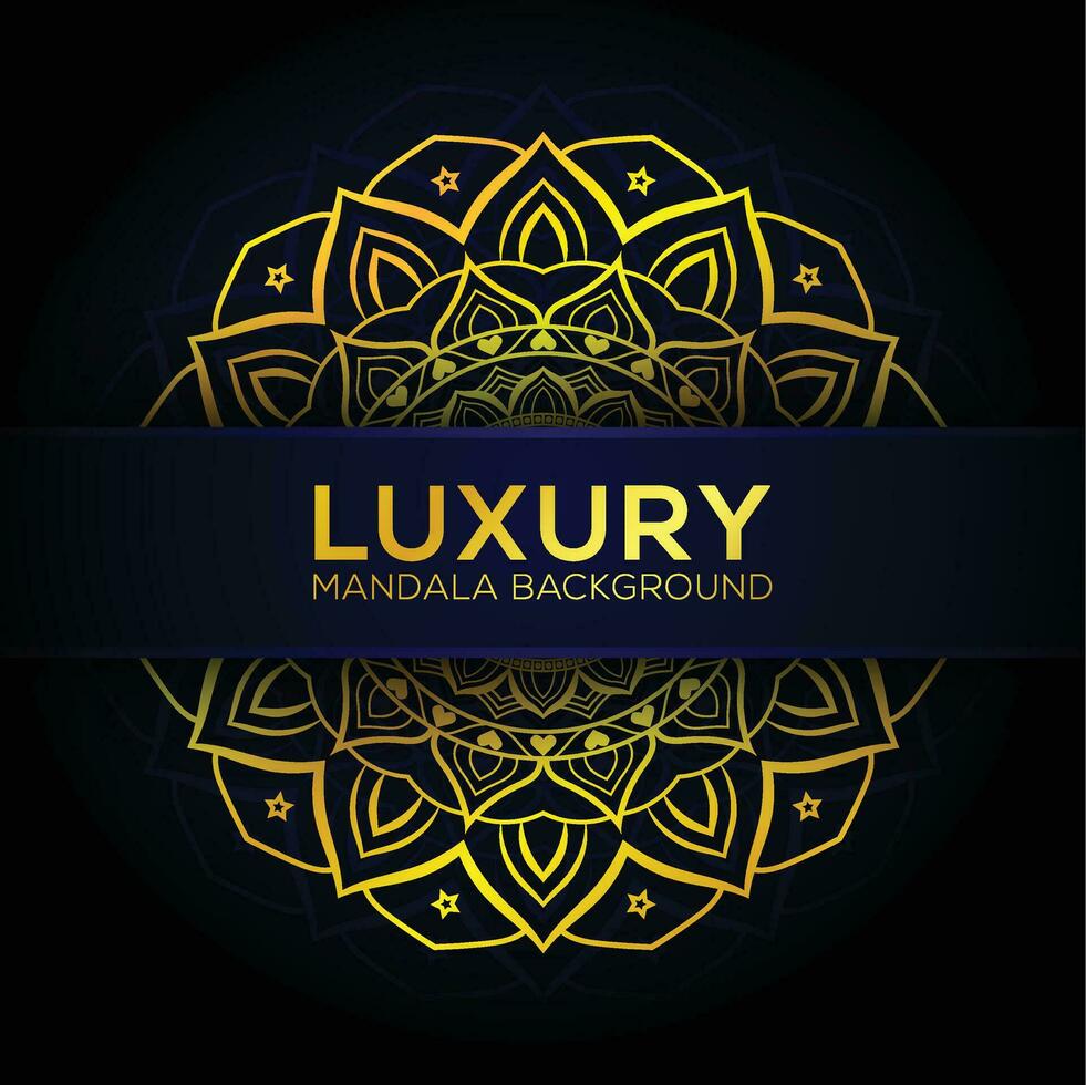 Luxury-style golden mandala background vector design