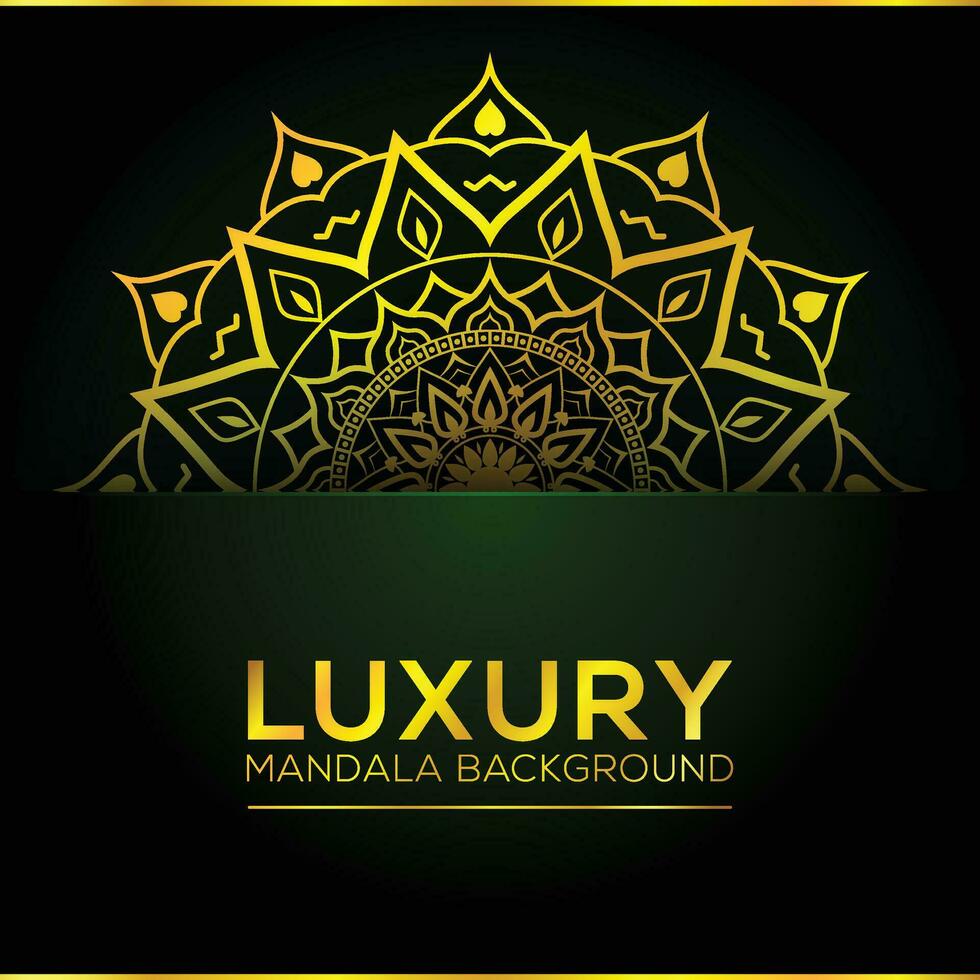 Luxury-style golden mandala background vector design