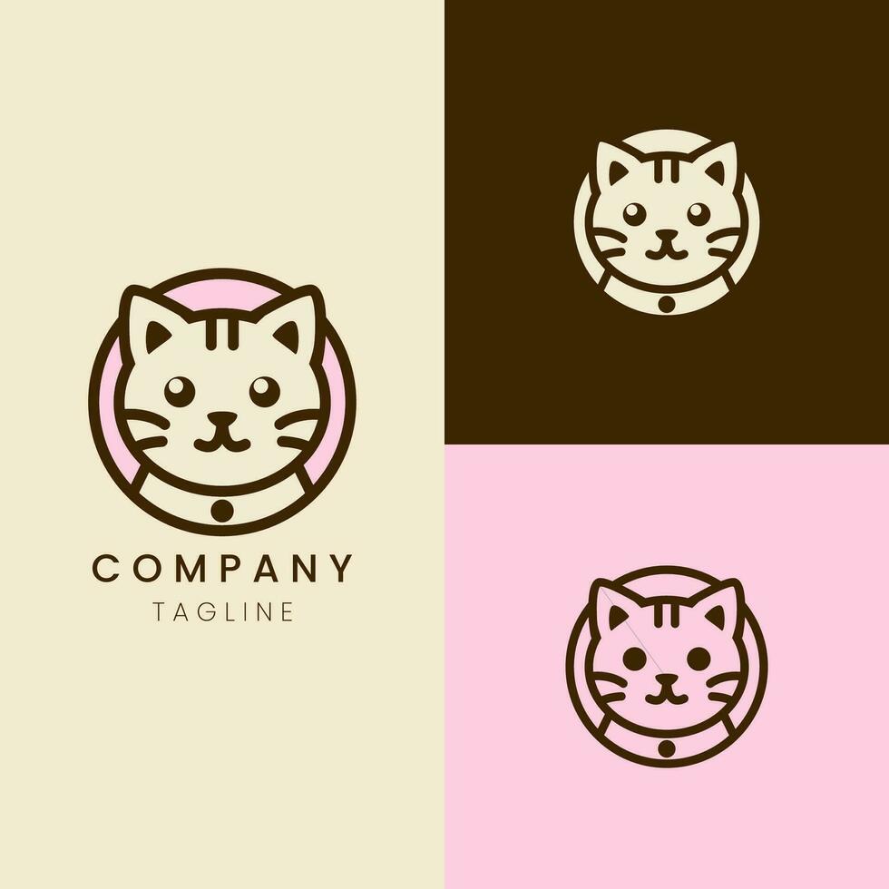 Cute Cat Logo Professional vector
