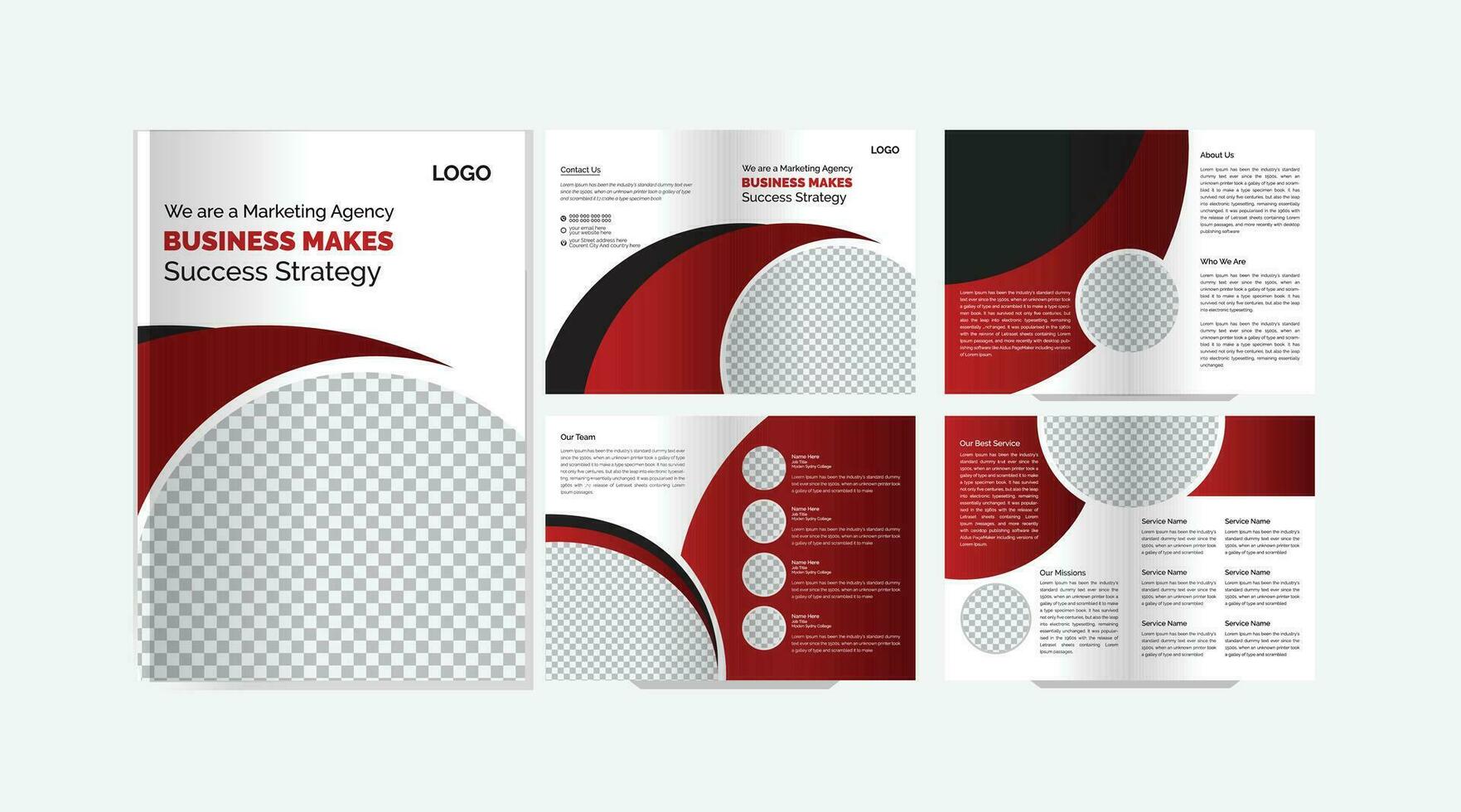 Bifold brochure  Design Template mockup vector