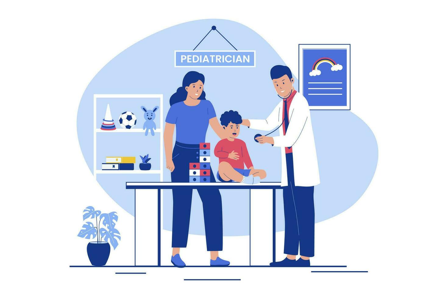 Pediatrician concept illustration vector