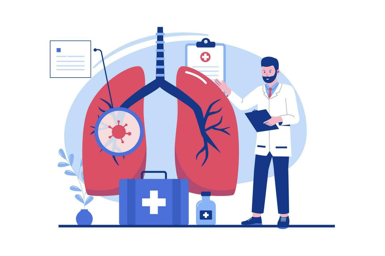 Pulmonology concept illustration vector