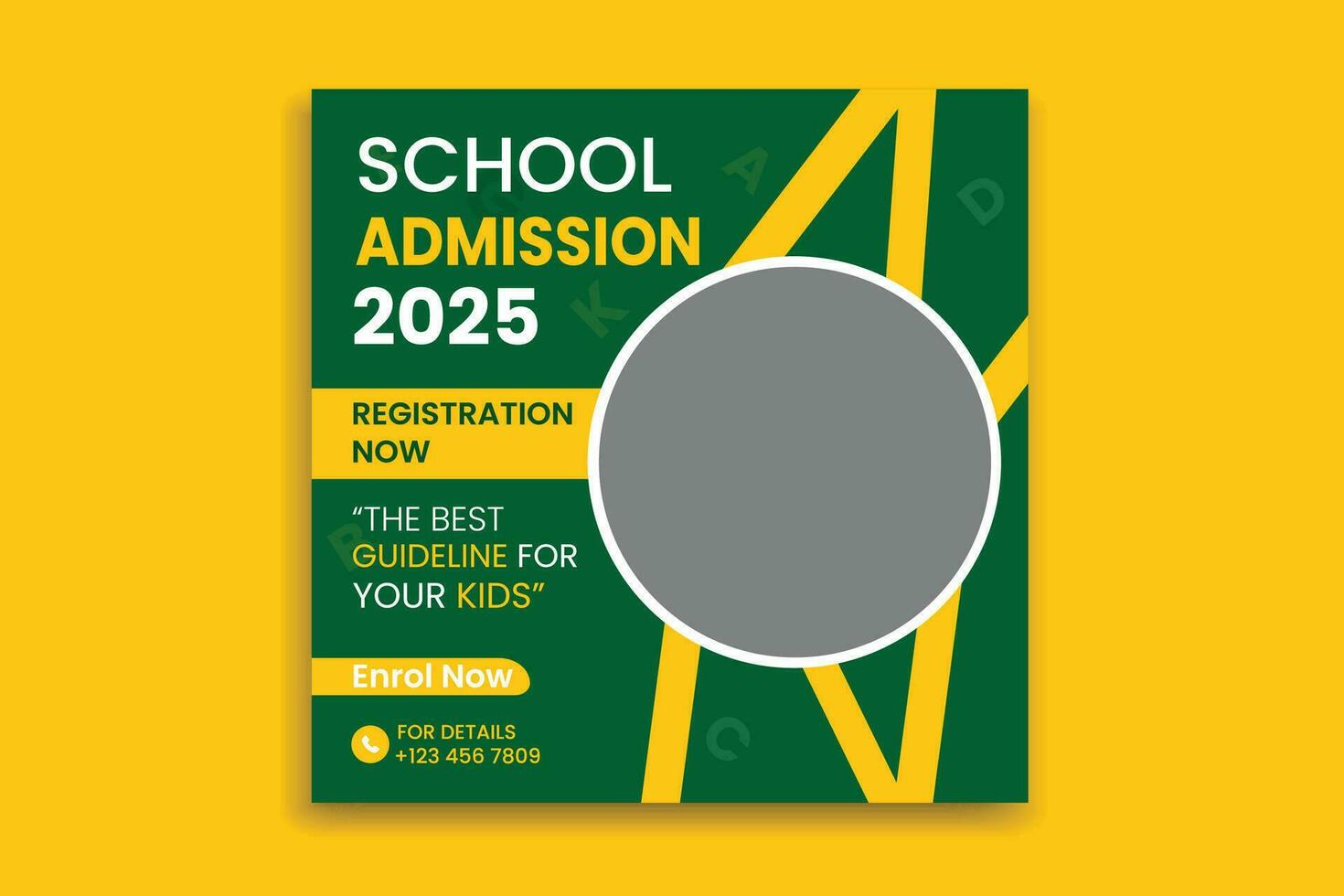 Admission Banner,school admission social media post vector