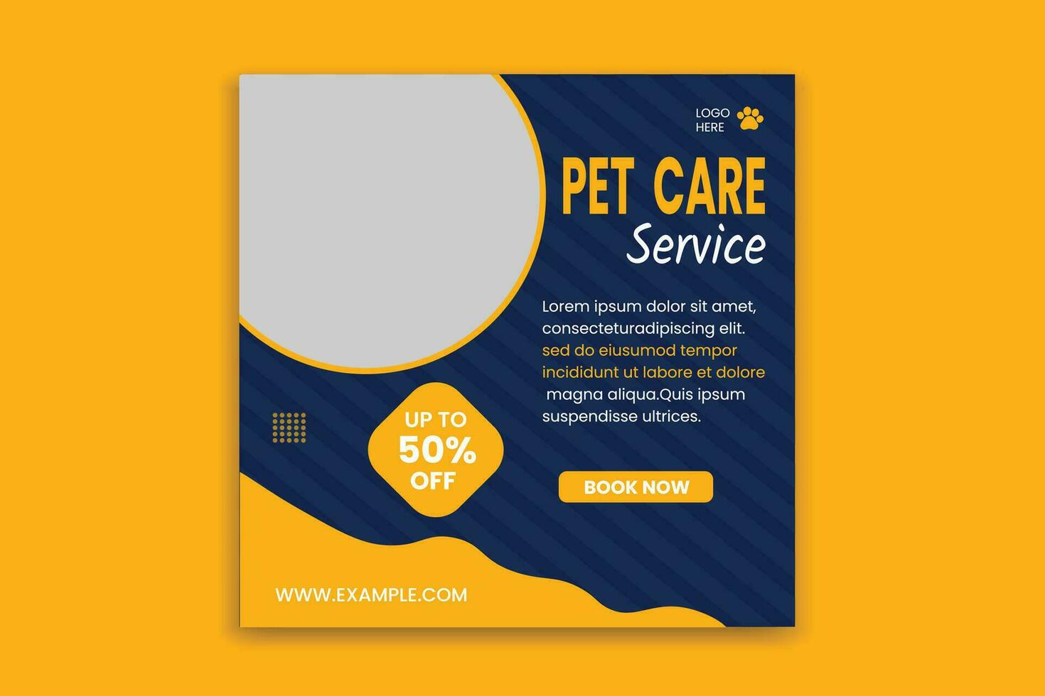 pet banner,pet social media post vector