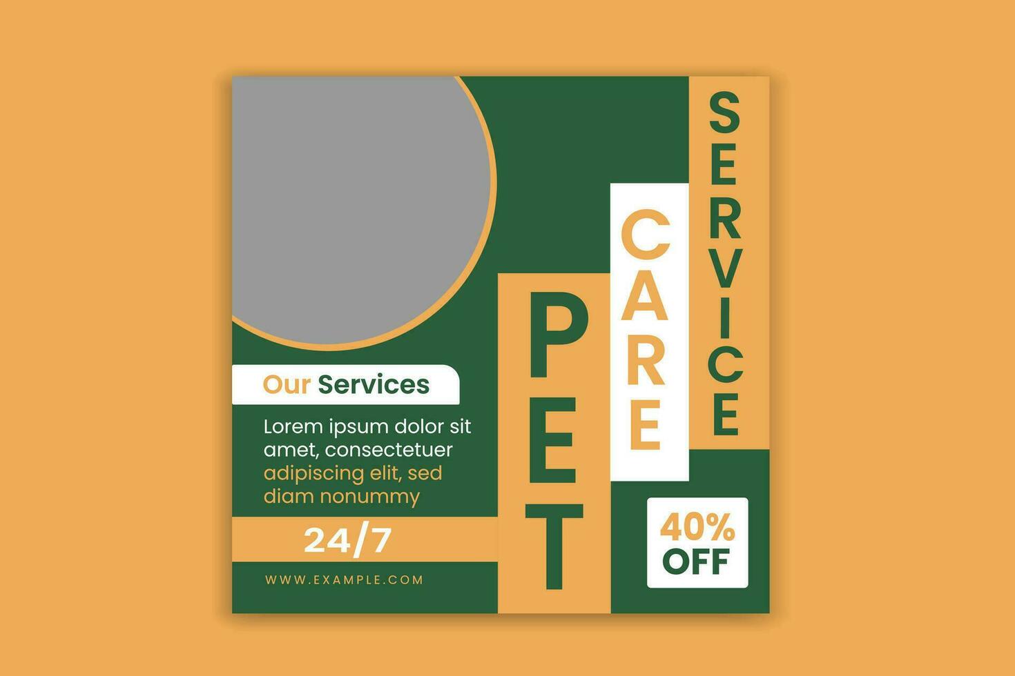 pet banner,pet social media post vector