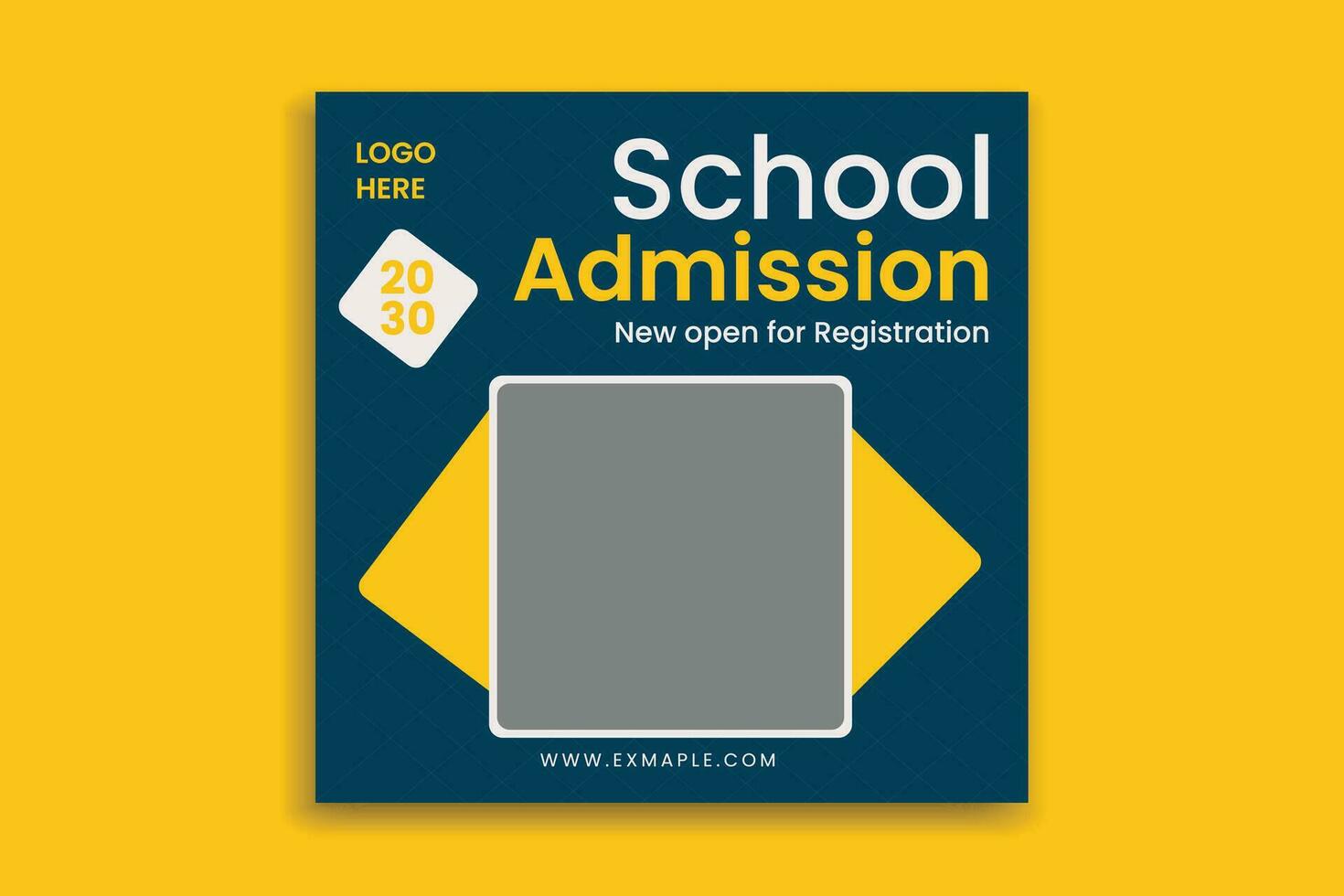 Admission Banner,school admission social media post vector