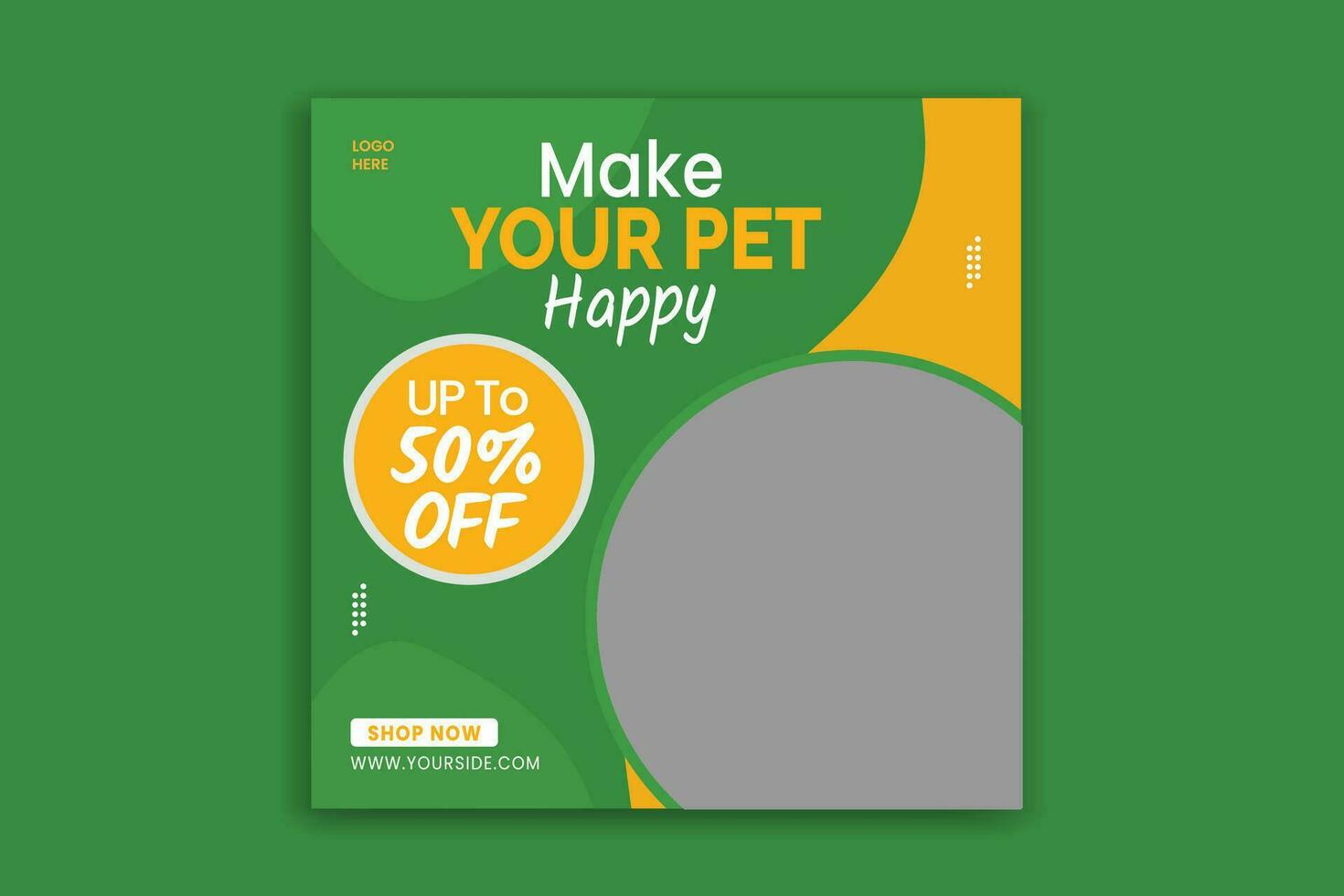 pet banner,pet social media post vector