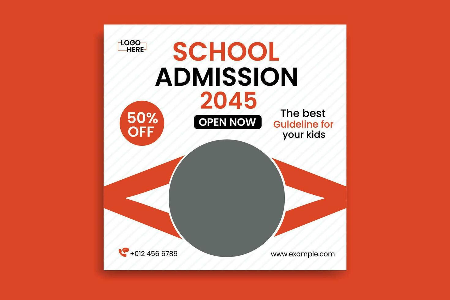 Admission Banner,school admission social media post vector