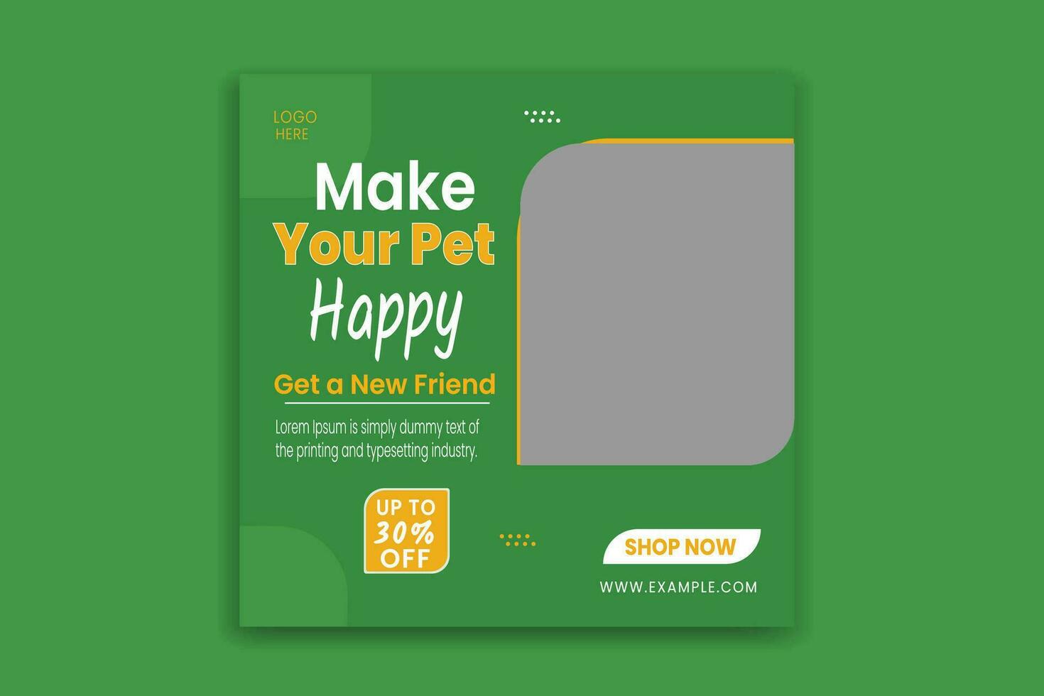 pet social media post,banner vector