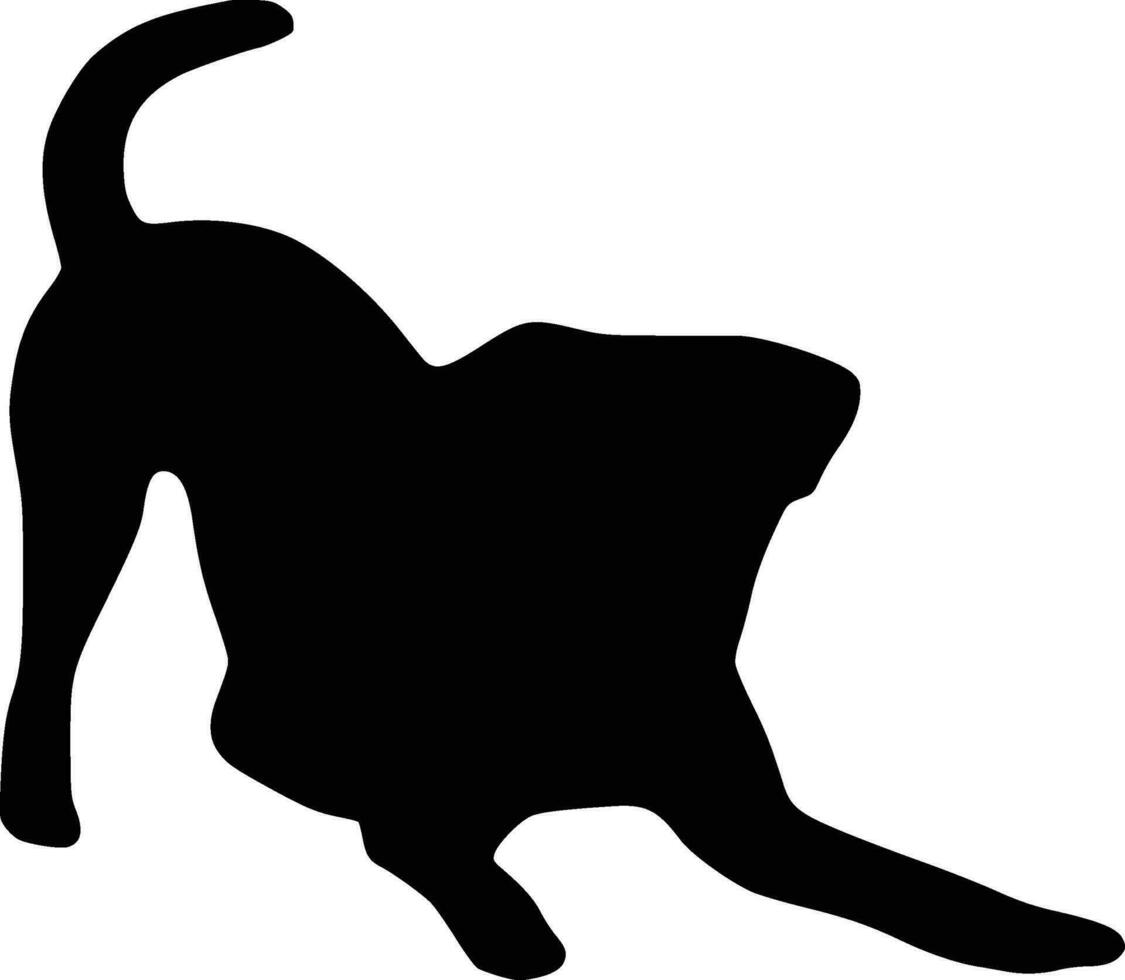 Dog playing silhouette royalty free image vector