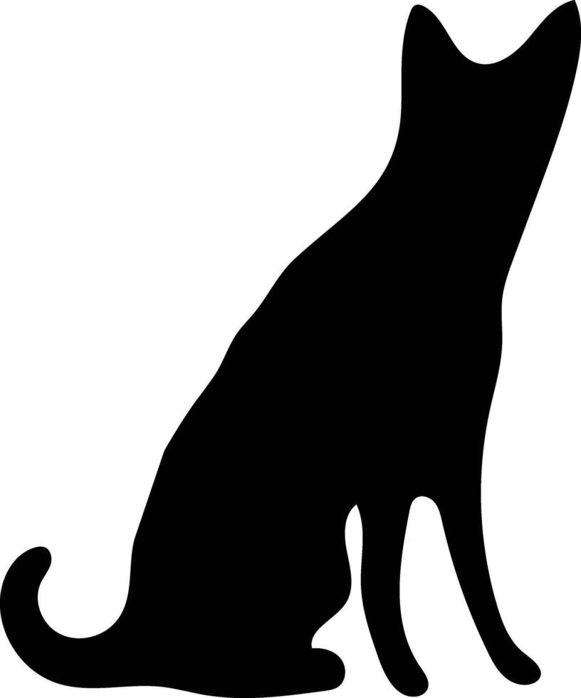 Sitting dog silhouette loyalty free image vector