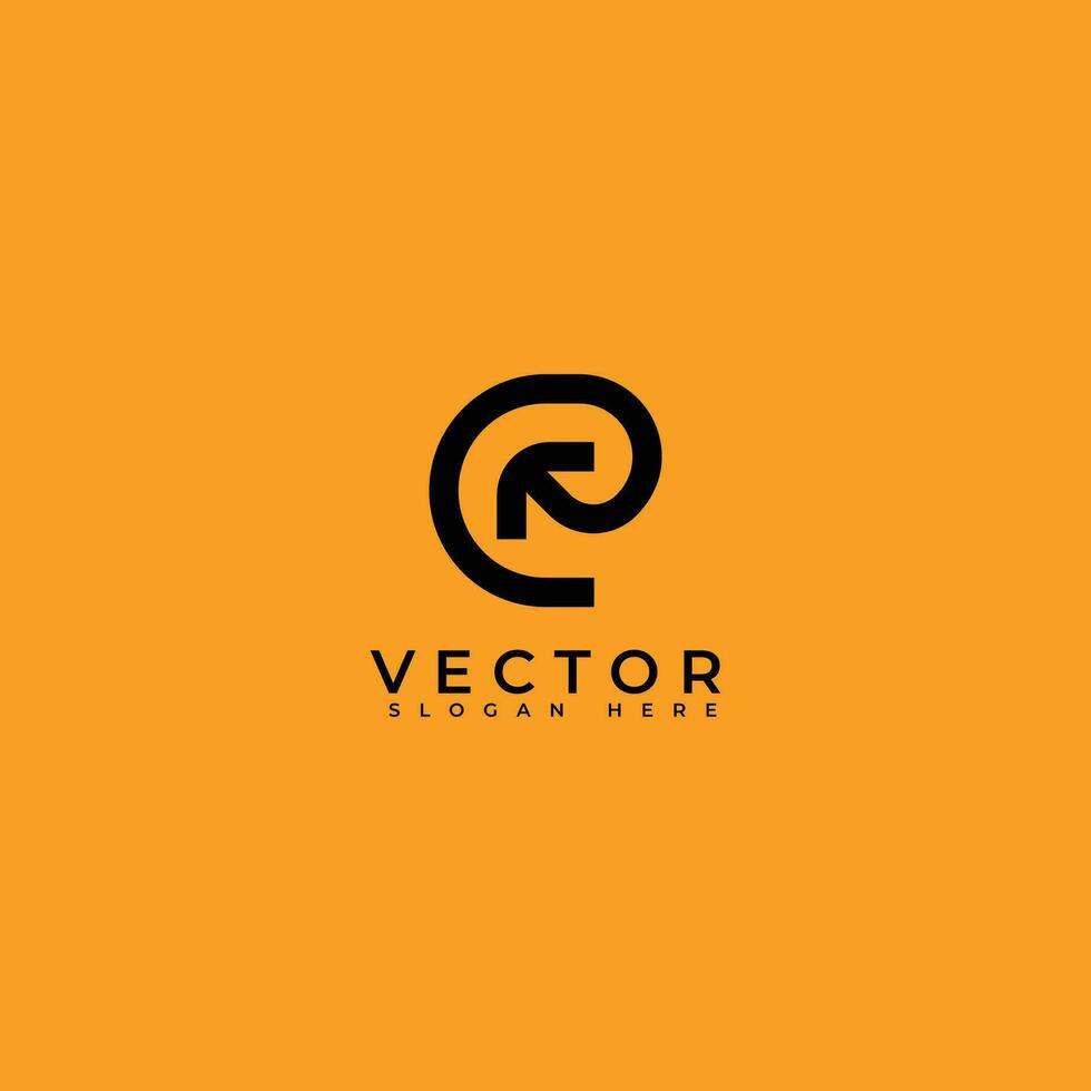 inicial mi letra en línea negocio crecimiento flecha plano vector logo diseño.