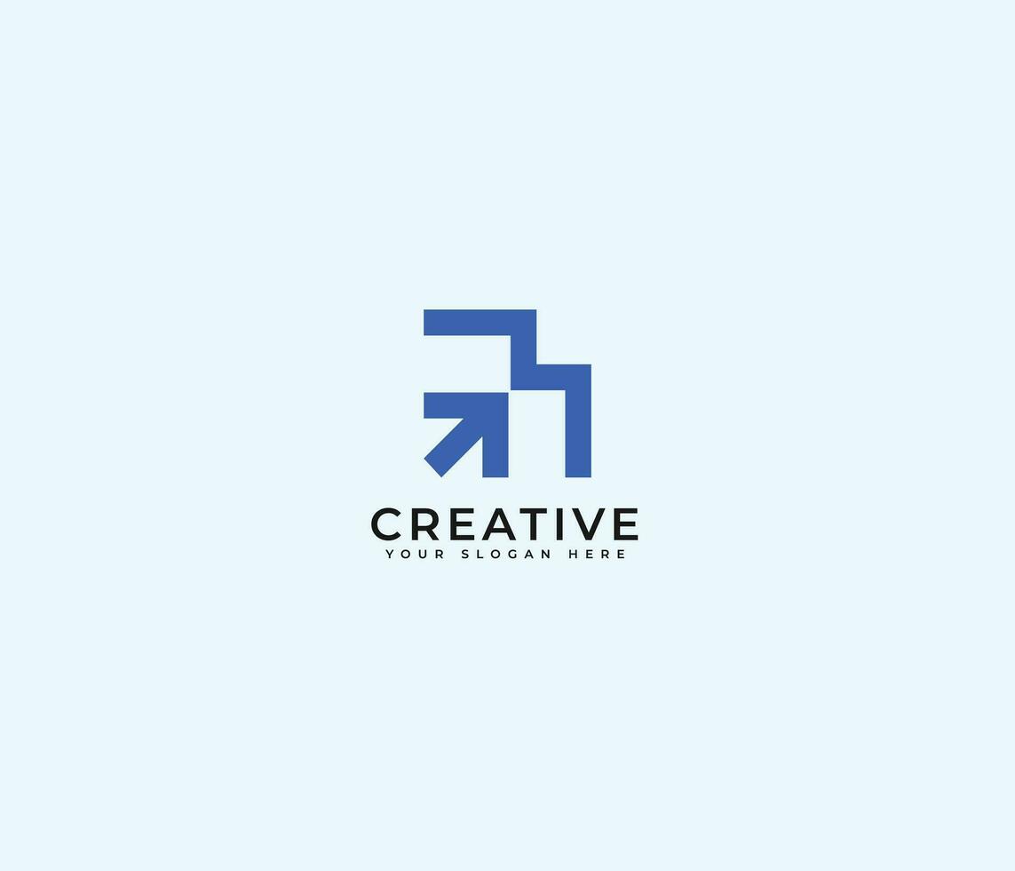 consulting business , arrow, modern and abstract  logo icon vector