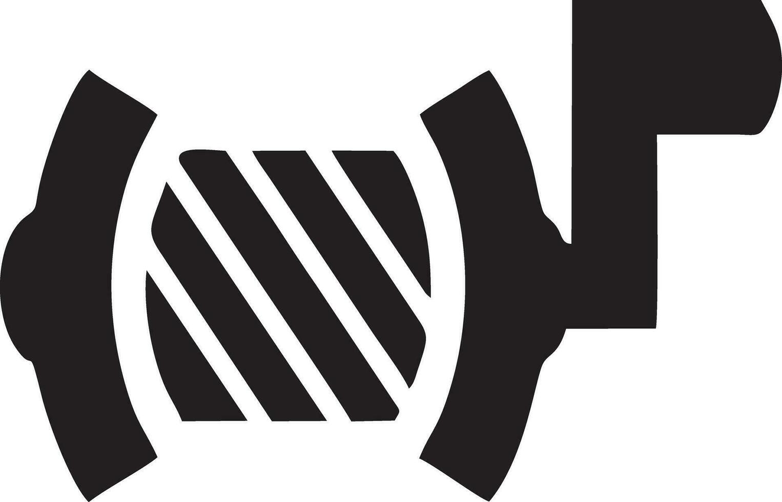 pescado gancho logo icono negro y blanco vector