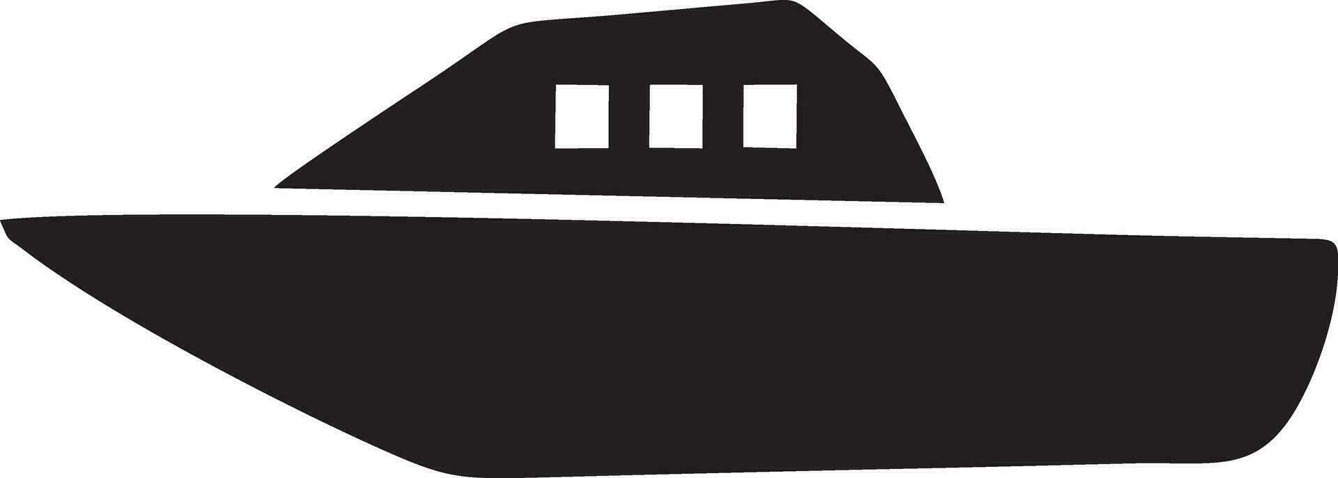 fishing boat logo icon black and white vector