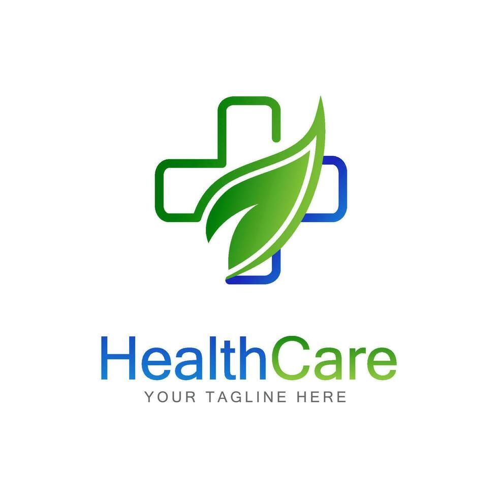 Medical Logo health care medical leaf organic green nutrition leaves vector