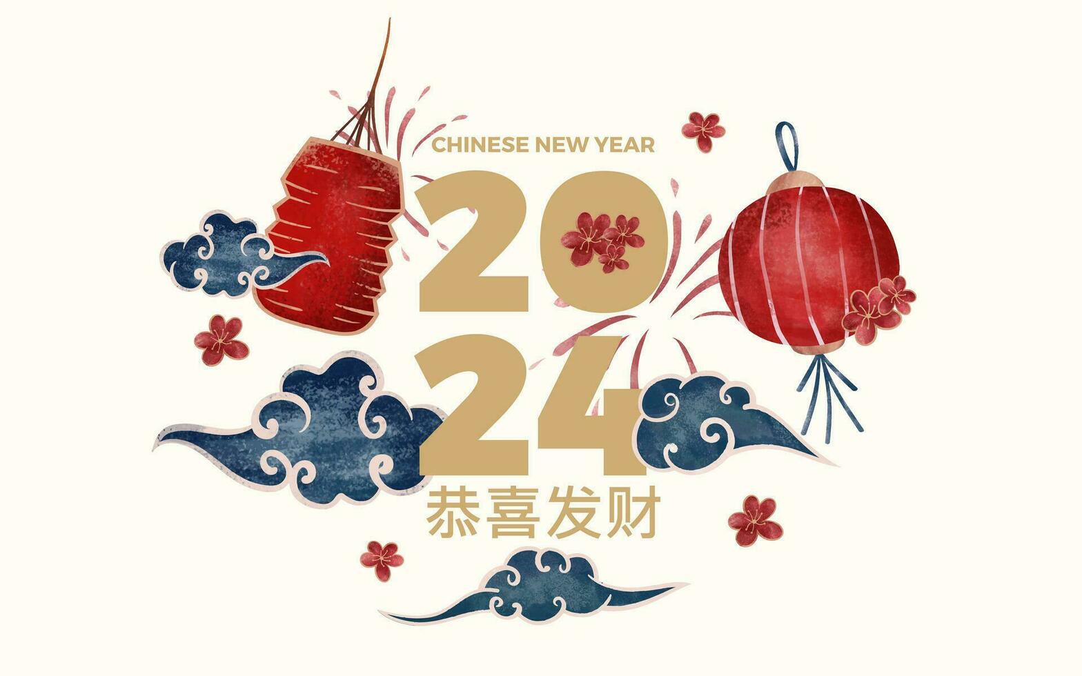 celebrando chino nuevo año. vector ilustración para bandera póster o antecedentes