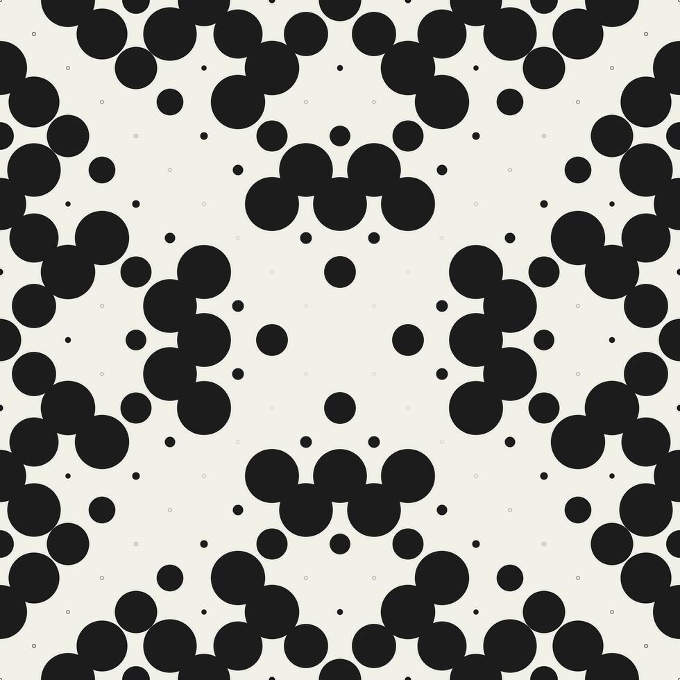 Abstract Monochrome Dot Vector Seamless Pattern Design