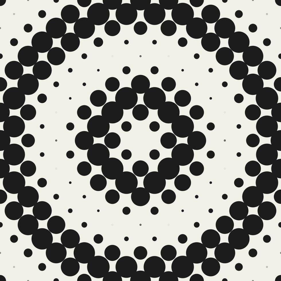 Abstract Monochrome Dot Vector Seamless Pattern Design