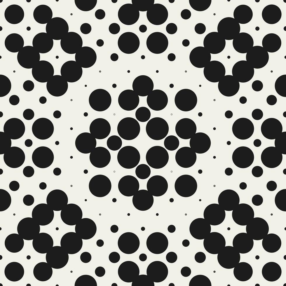 Abstract Monochrome Dot Vector Seamless Pattern Design