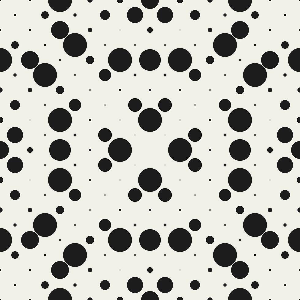 Abstract Monochrome Dot Vector Seamless Pattern Design
