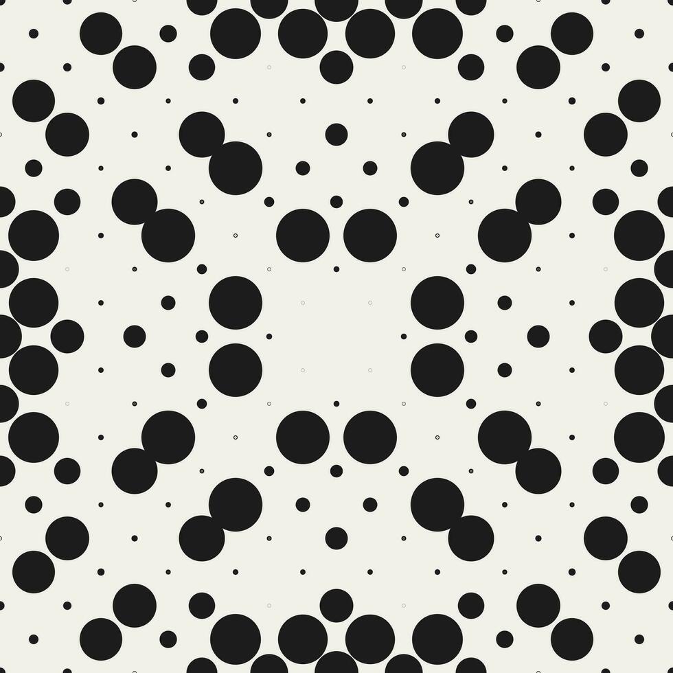 Abstract Monochrome Dot Vector Seamless Pattern Design