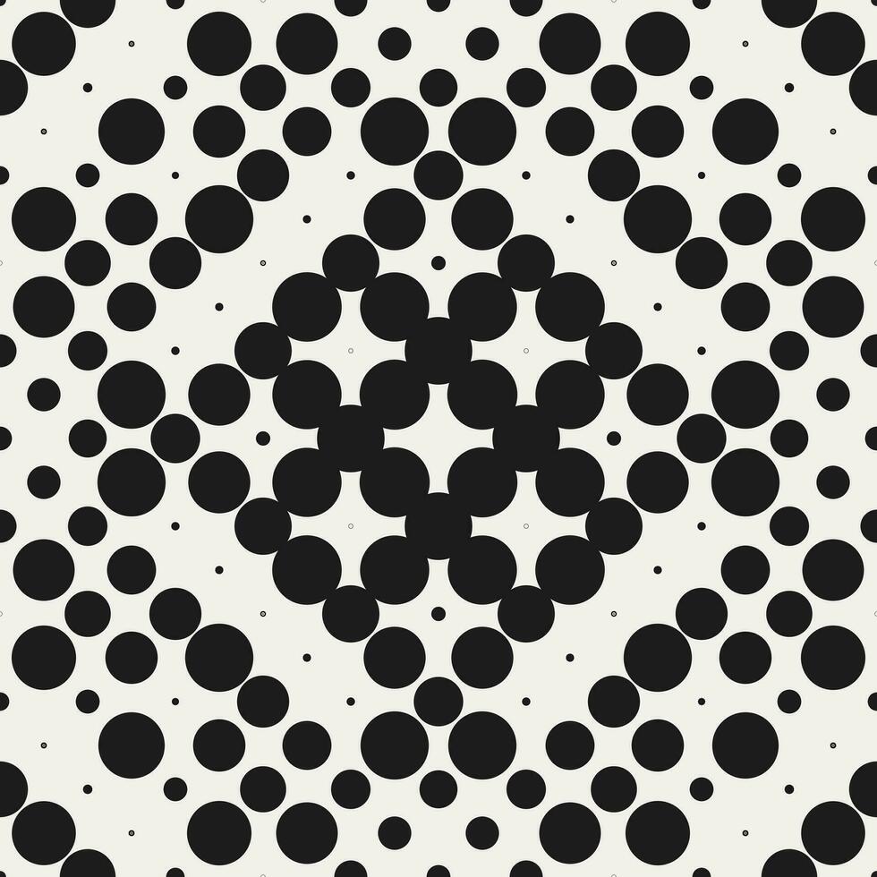 Abstract Monochrome Dot Vector Seamless Pattern Design