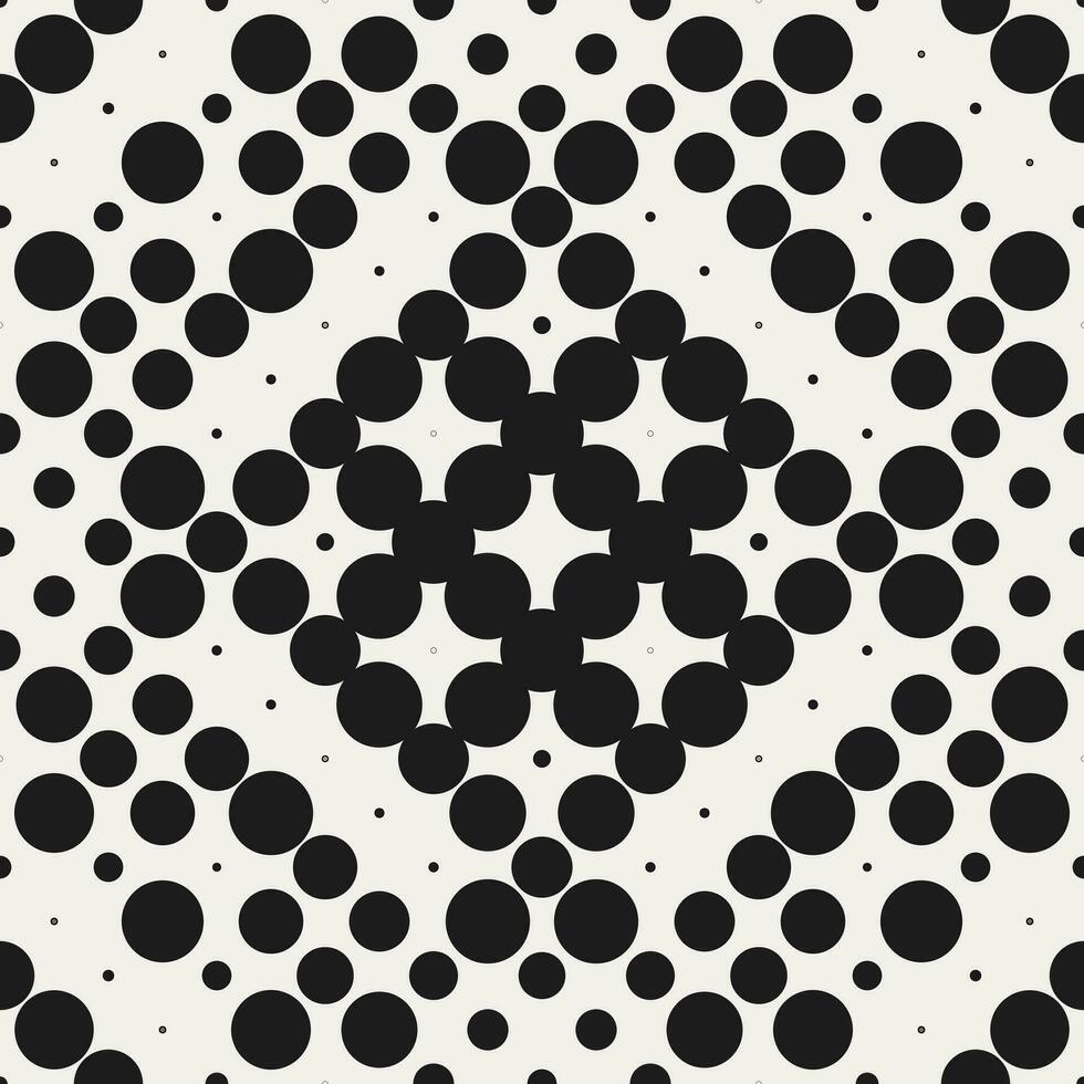 Abstract Monochrome Dot Vector Seamless Pattern Design