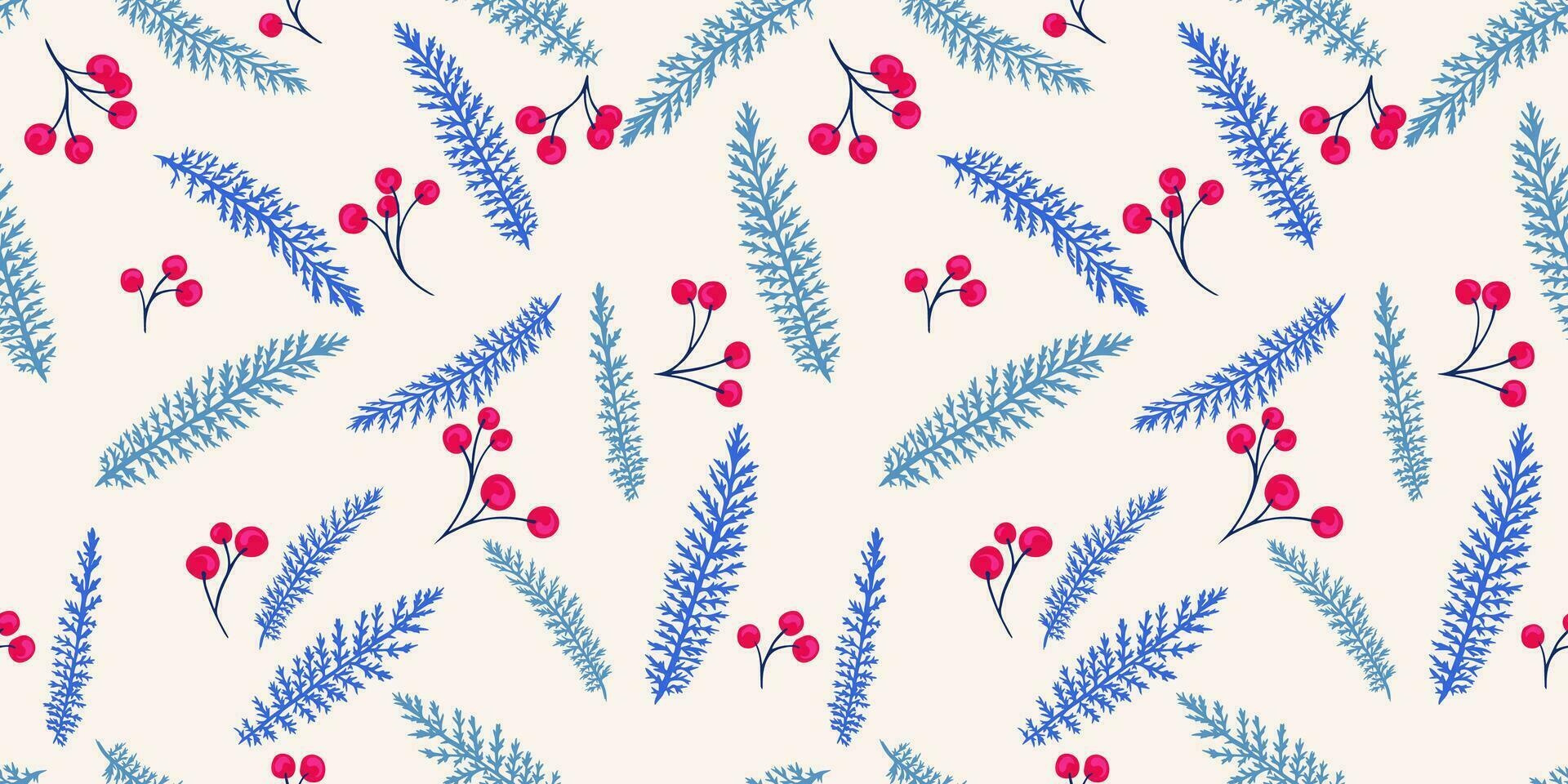 Seamless colorful tiny branches leaves and berries, dots pattern on a light background. Vector hand drawn sketch. Creative abstract leaf floral printing. Design for fabric, fashion, textile, wallpaper