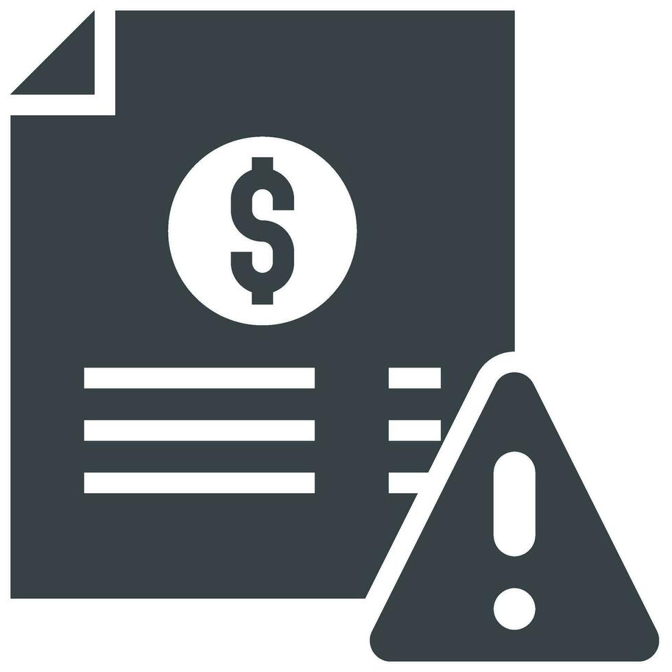 overdue glyph style icon vector