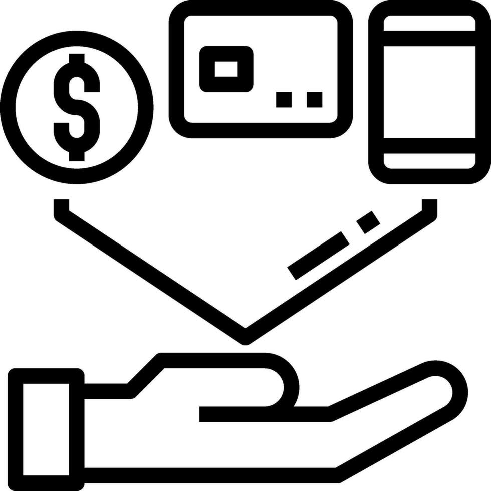 payment modern line style icon vector