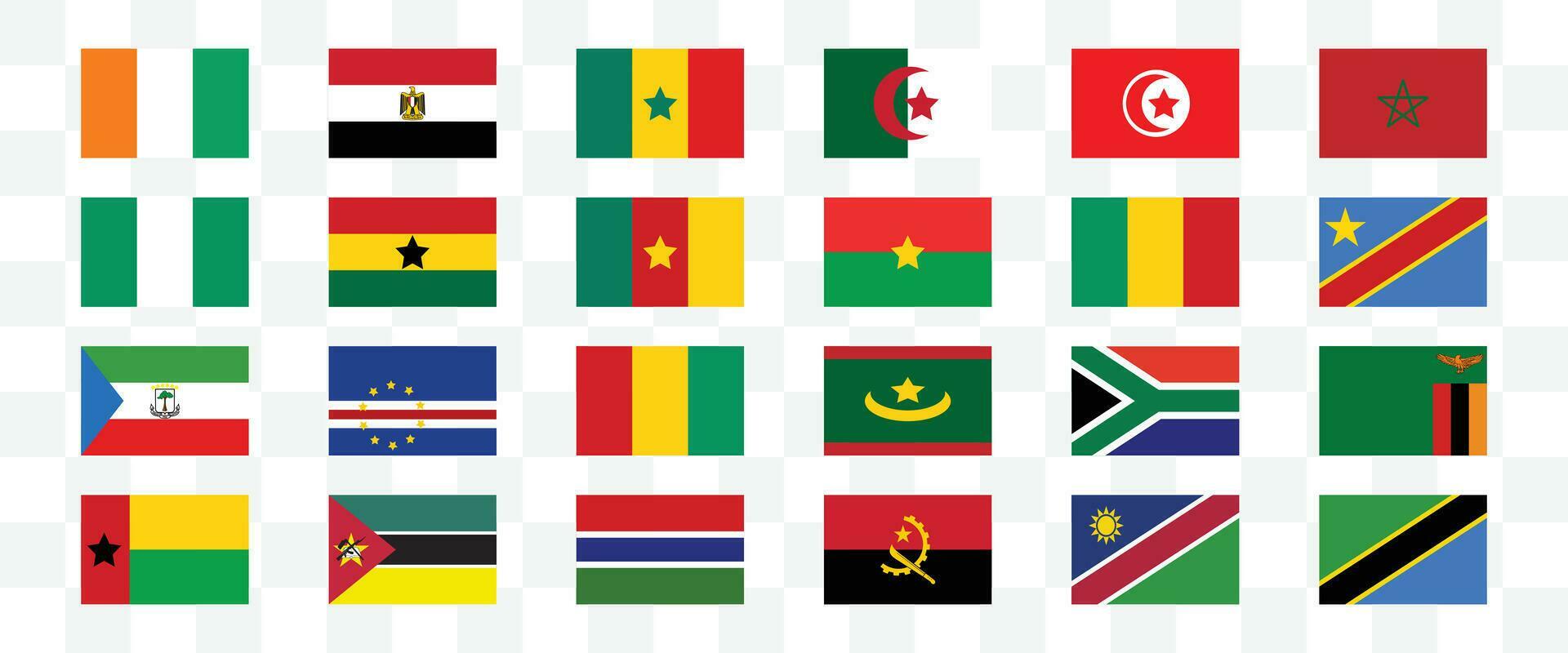 2024 africa cup of nations , participating countries flags in africa