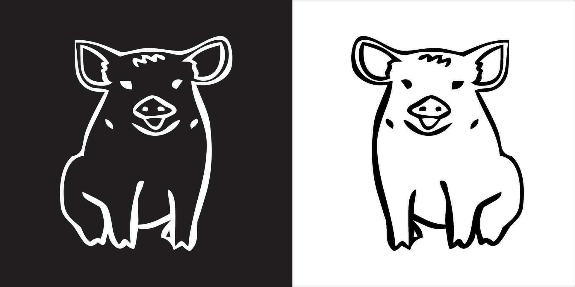 ilustración vector gráficos de cerdo icono