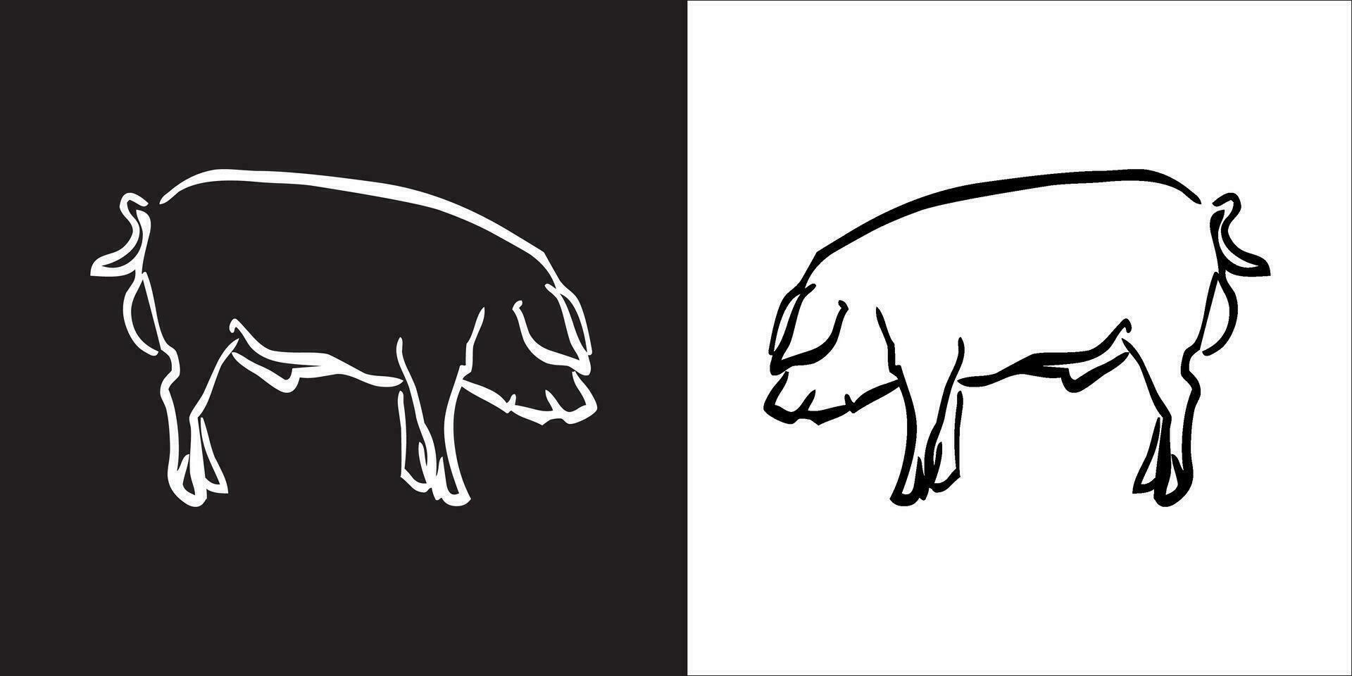 Illustration vector graphics of pig icon