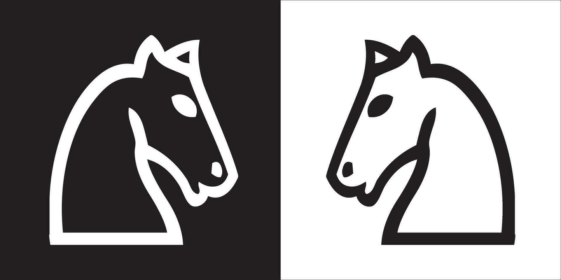 Illustration vector graphics of horse head icon