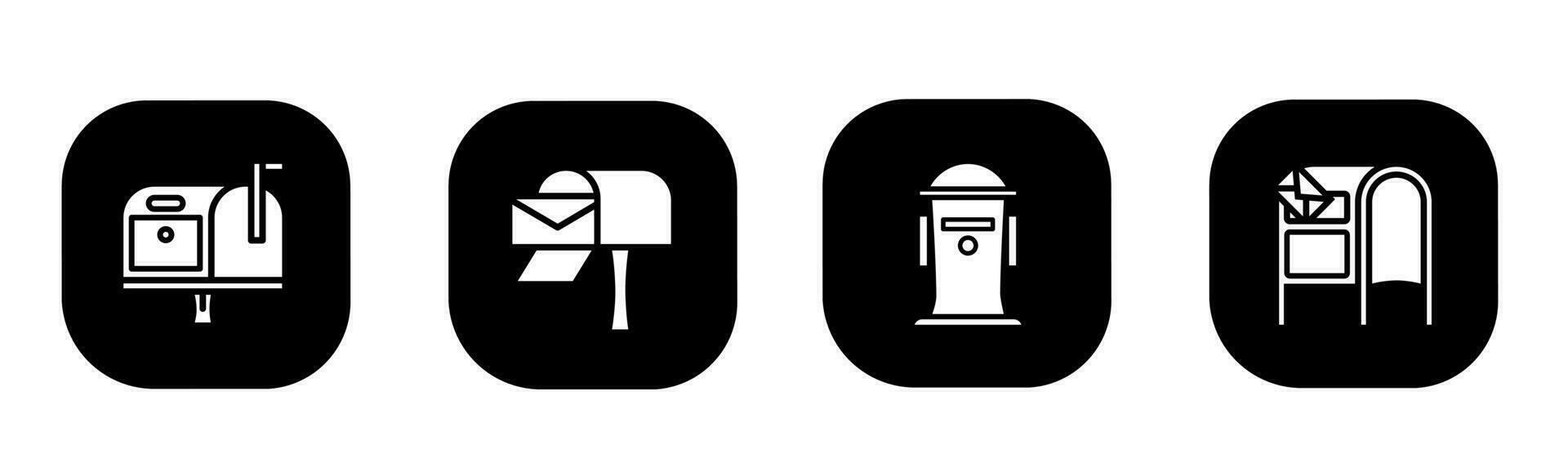 Mailbox icon in flat. A mailbox icon design. Stock vector. vector