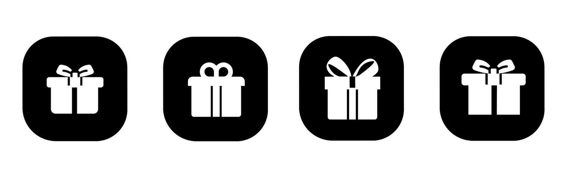 Gift box icon in flat. A gift box icon design. Stock vector. vector