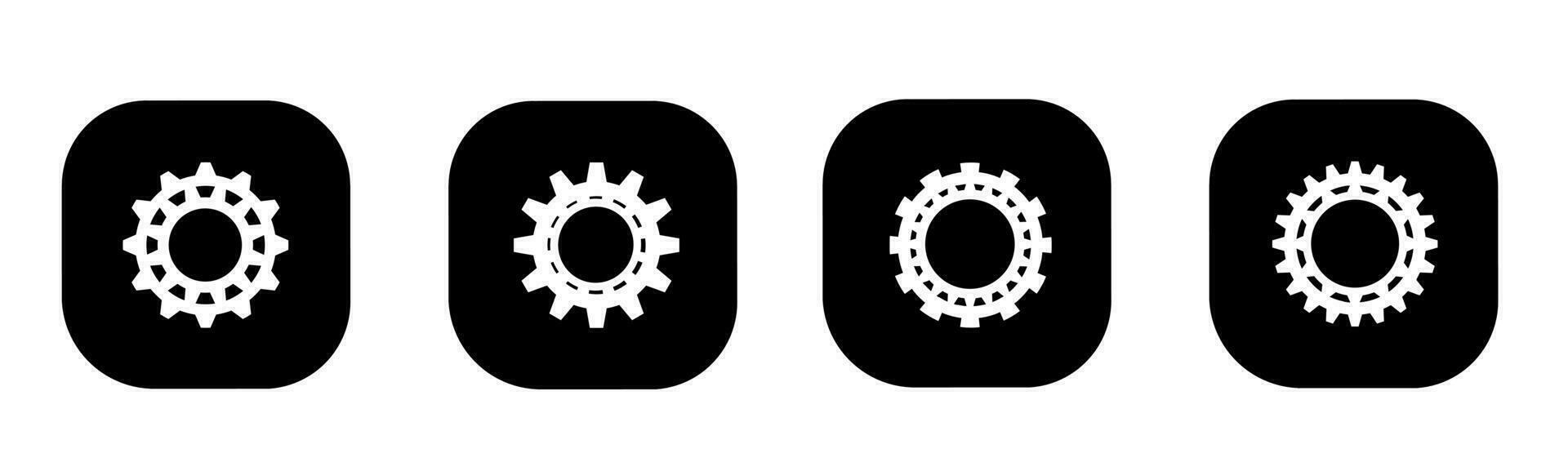 Gears icon in flat. A gear icon design. Stock vector. vector