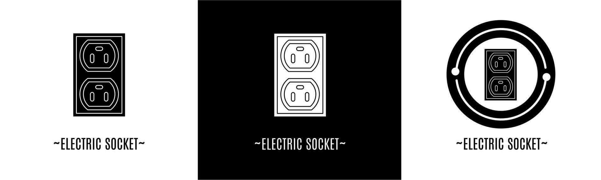 Electric socket logo set. Collection of logos. Stock vector. 36140943 ...