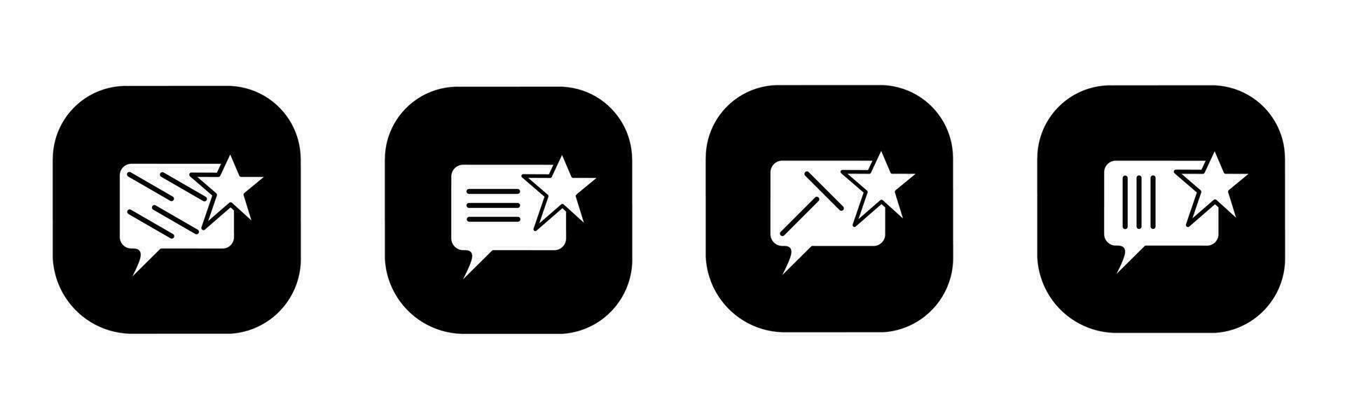 Starred message icon in flat. A starred message icon design. Stock vector. vector